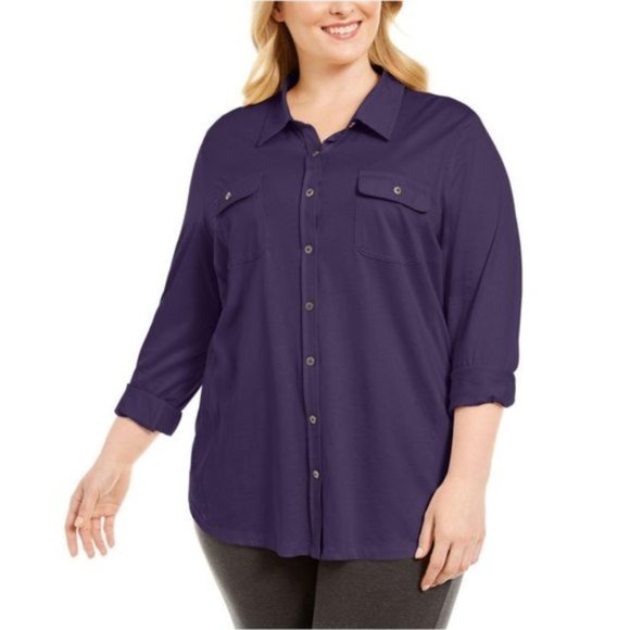 NWT Karen Scott Macy's 2 Piece Fall Bundle Plus 1X - Picture 2 of 10